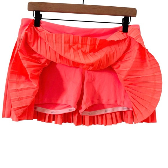 Lululemon Pleat to Street Skirt II in "Grapefruit" Neon Size 8 - Picture 7 of 14
